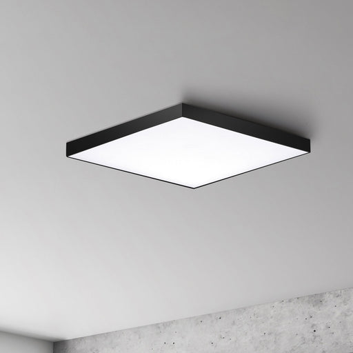 Trim 10.5" Square LED Flush Mount in Black