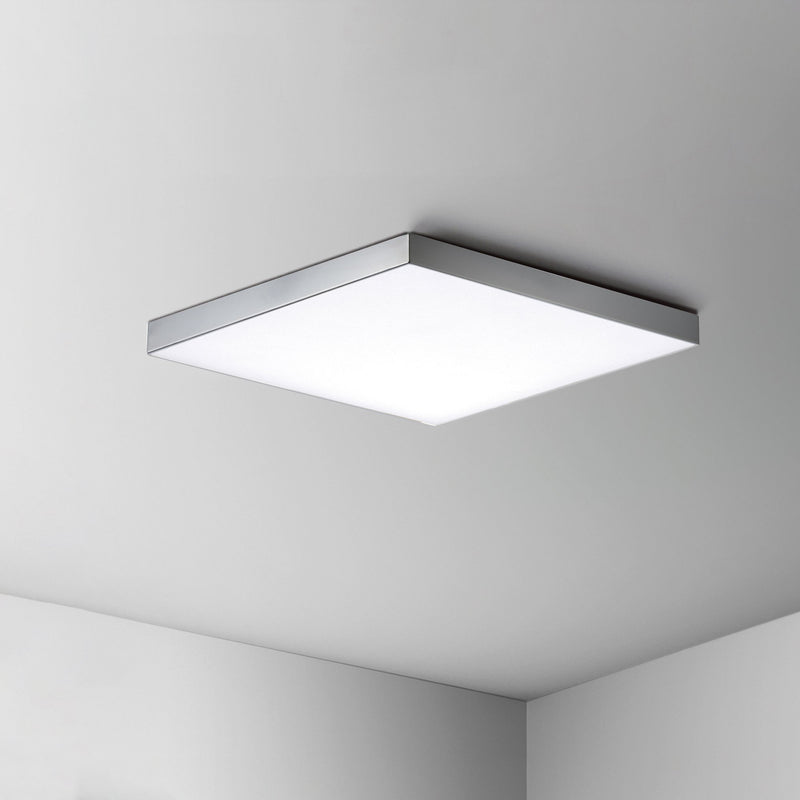 Trim 10.5" Square LED Flush Mount in Polished Chrome