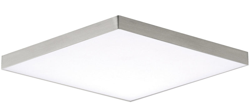 Trim 10.5" Square LED Flush Mount in Satin Nickel