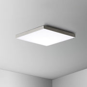 Trim 10.5" Square LED Flush Mount in Satin Nickel