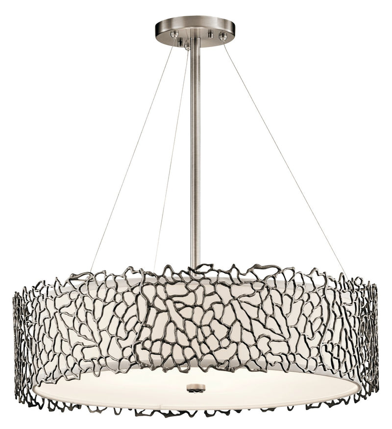 Silver Coral 4-Light Pendant in Classic Pewter
