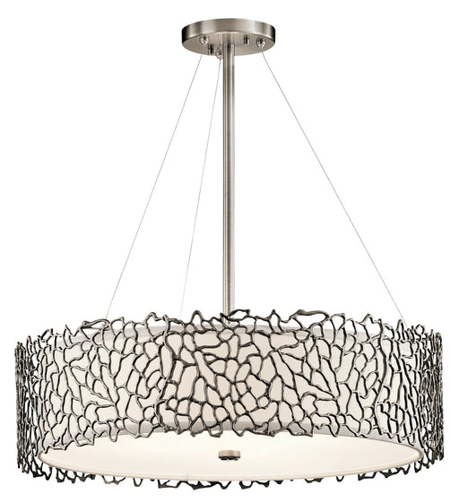 Silver Coral 4-Light Pendant in Classic Pewter