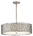 Silver Coral Chandelier/Pendant 4-Light in Classic Pewter