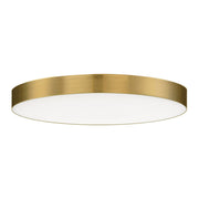 Trim 16" Round LED Flush Mount in Satin Brass