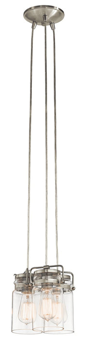 Brinley 3-Light Pendant in Brushed Nickel