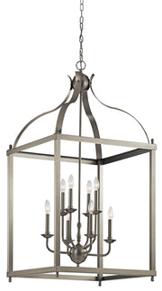 Larkin 8-Light Foyer Chandelier in Brushed Nickel