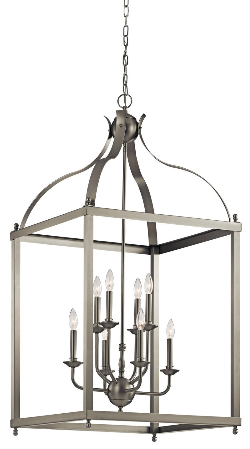 Larkin 8-Light Foyer Chandelier in Brushed Nickel