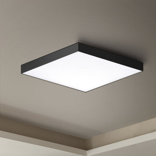Trim 15" Square LED Flush Mount in Black