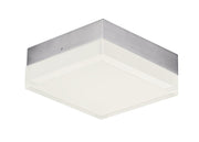 Illuminaire II 4.75" Square LED Flush Mount in Satin Nickel
