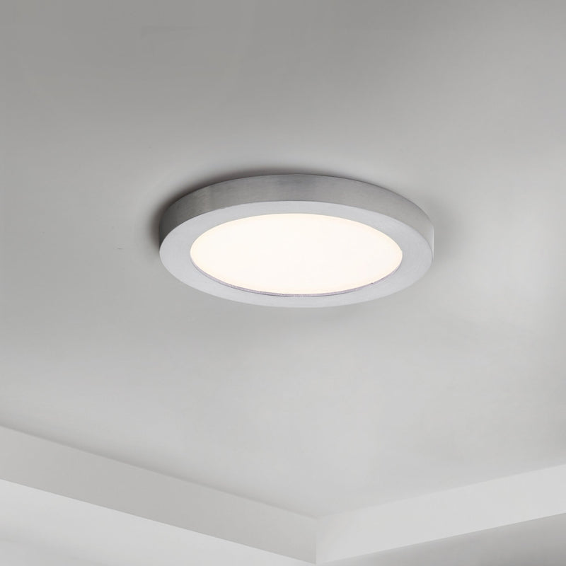 Chip 5.25" Round LED Flush Mount in Satin Nickel