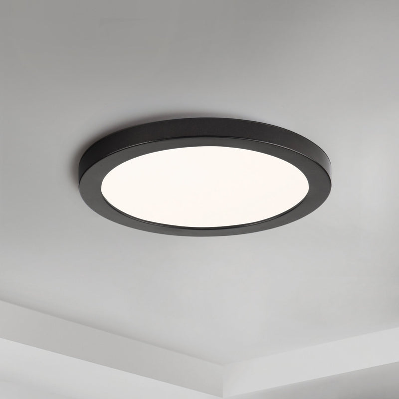 Chip 7" 16W Round LED Flush Mount in Black