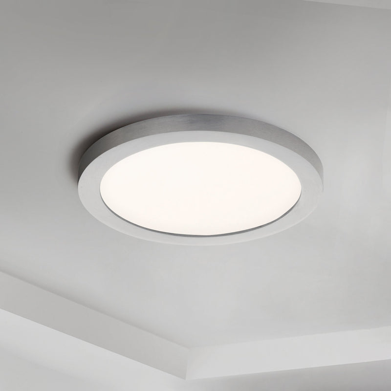 Chip 7" 16W Round LED Flush Mount in Satin Nickel