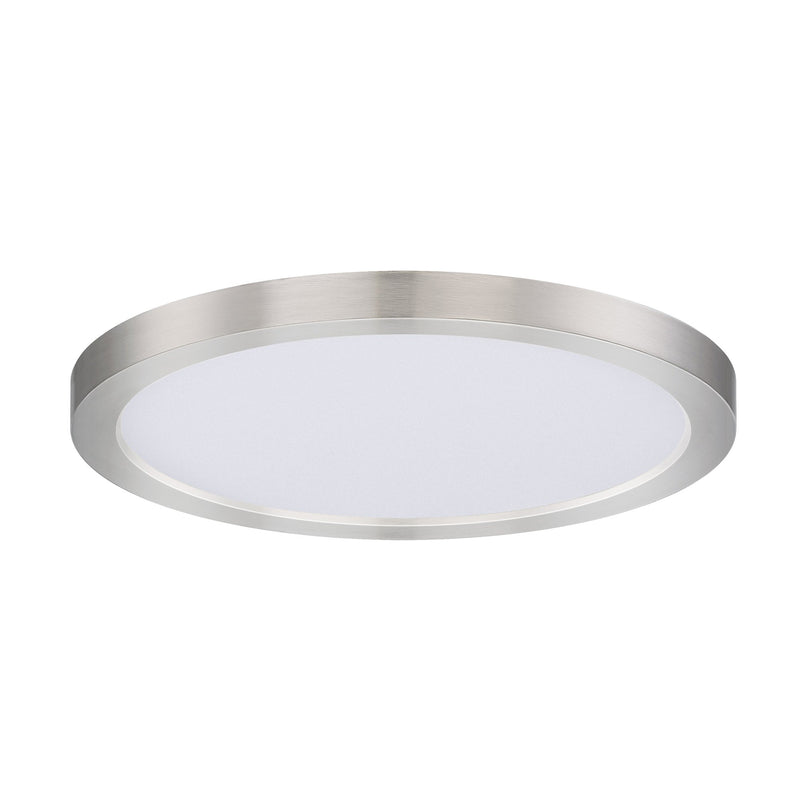 Chip 9" Round LED Flush Mount in Satin Nickel