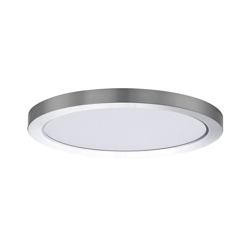 Chip 12" Round LED Flush Mount in Satin Nickel