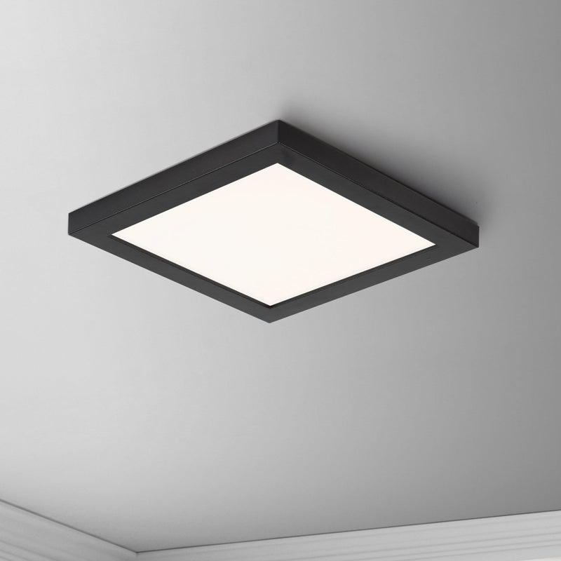 Chip 6.5" Square LED Flush Mount in Black