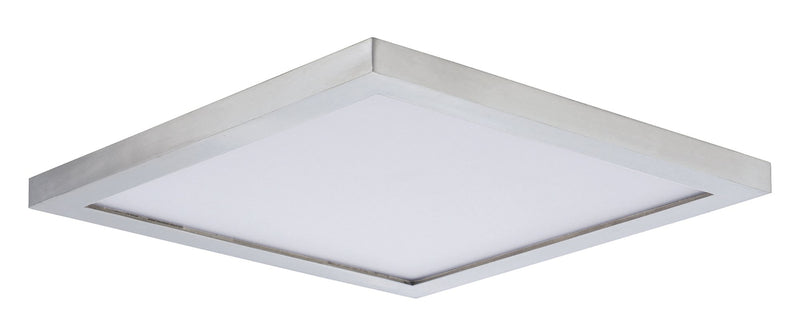 Chip 6.5" Square LED Flush Mount in Satin Nickel
