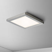 Chip 6.5" Square LED Flush Mount in Satin Nickel