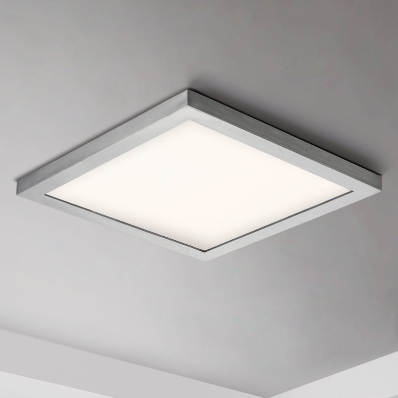 Chip 8.5" Square LED Flush Mount in Satin Nickel