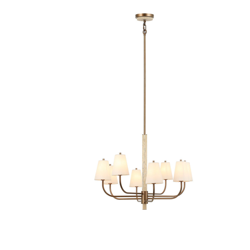 Rockford 8-Light 32" Chandelier in Brontourage/Travartine