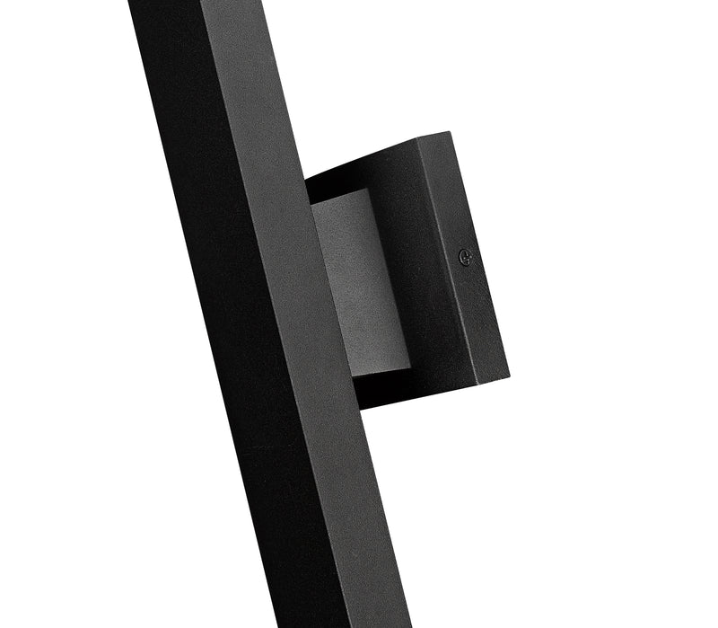 Edge 2 Light 4.5" Outdoor Wall Light, 33.25" Tall in Black