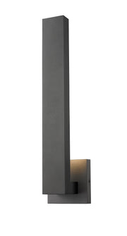 Edge 2 Light 4.5" Outdoor Wall Light, 18.5" Tall in Black