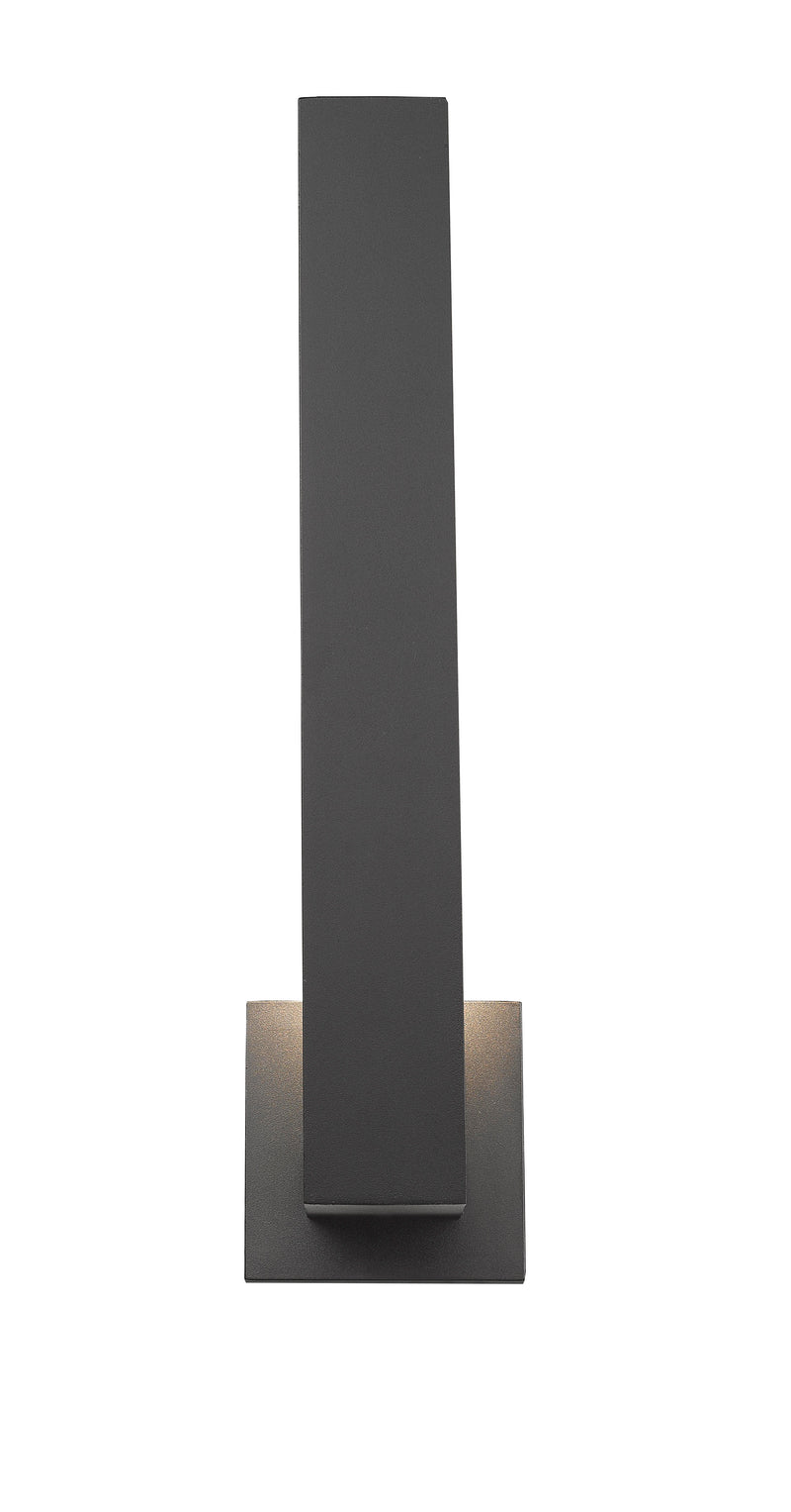 Edge 2 Light 4.5" Outdoor Wall Light, 18.5" Tall in Black