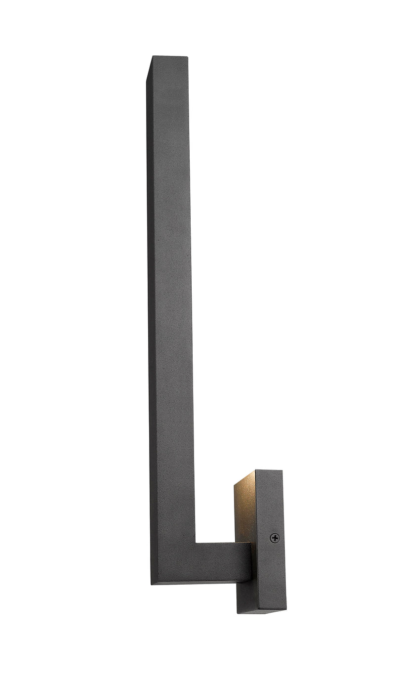 Edge 2 Light 4.5" Outdoor Wall Light, 18.5" Tall in Black