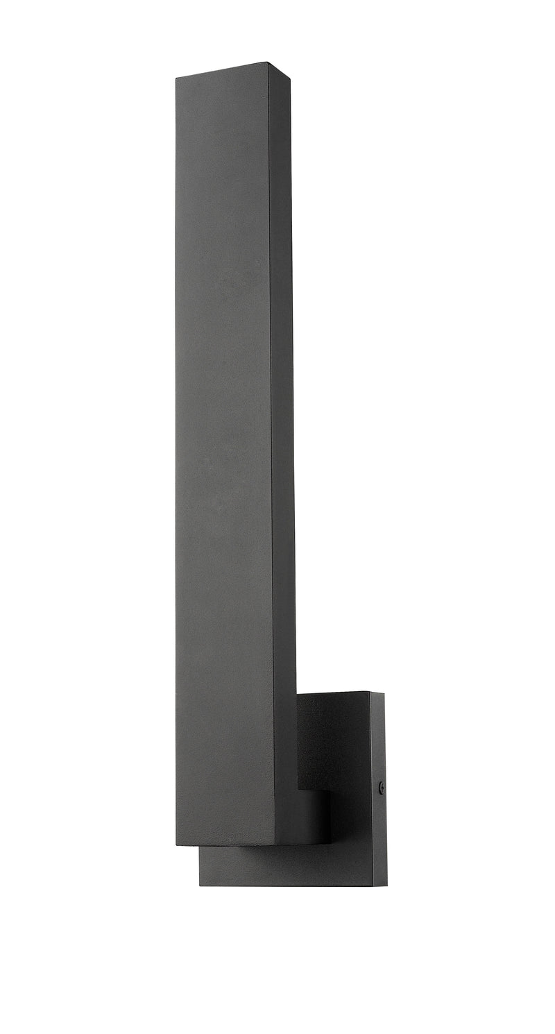 Edge 2 Light 4.5" Outdoor Wall Light, 18.5" Tall in Black