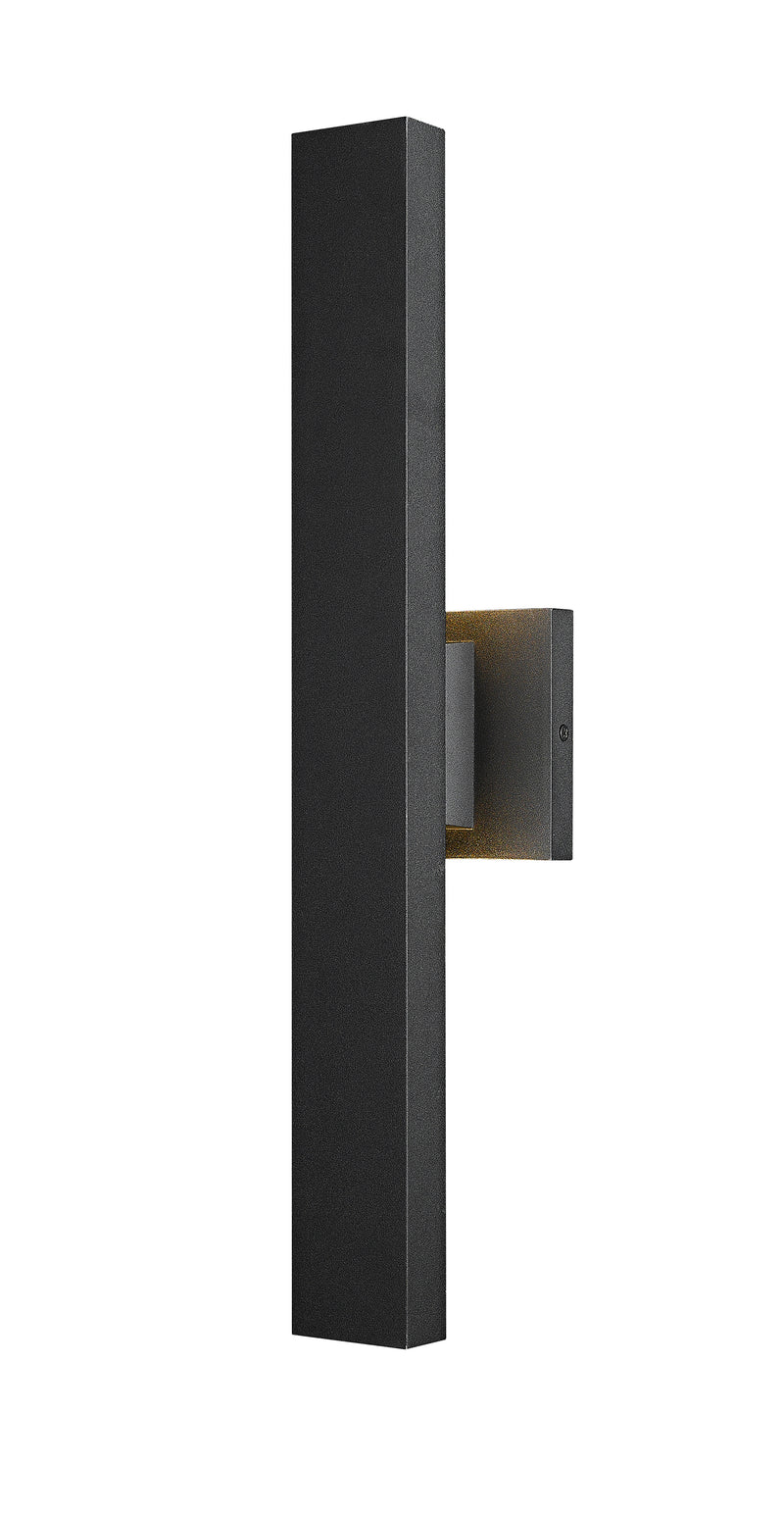 Edge 2 Light 4.5" Outdoor Wall Light, 20.5" Tall in Black