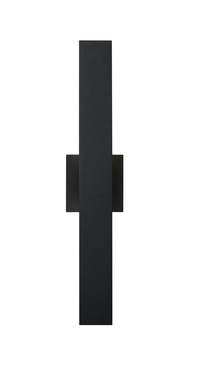 Edge 2 Light 4.5" Outdoor Wall Light, 20.5" Tall in Black