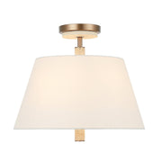 Rockford 3-Light 16" Semi-Flush Mount in Brontourage/Travartine