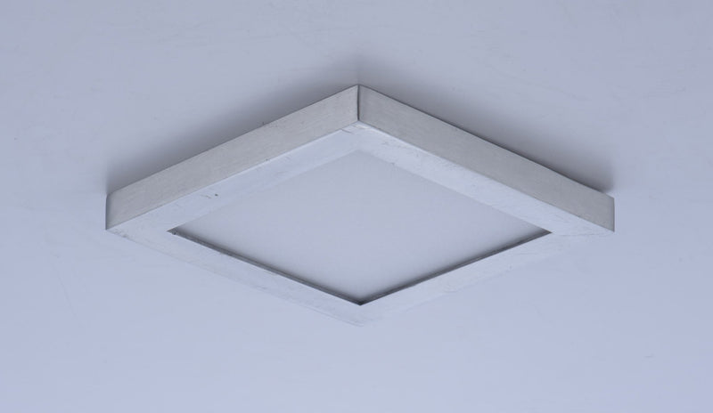Wafer 4.5" Square LED Flush Mount in Satin Nickel