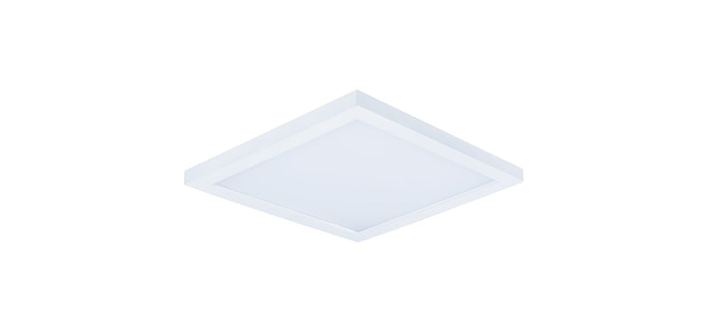 Wafer 4.5" Square LED Flush Mount 0-10V Dimming in White