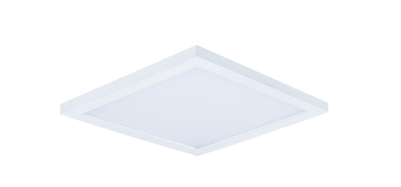 Wafer 9" Square LED Flush Mount 0-10V Dimming in White