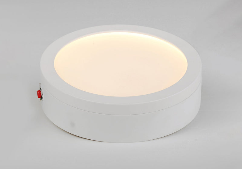 Wafer 7" Round LED Flush Mount with Emergency Backup in White