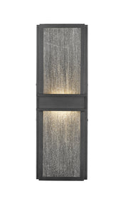 Eclipse 2 Light 8" Outdoor Wall Light in Black