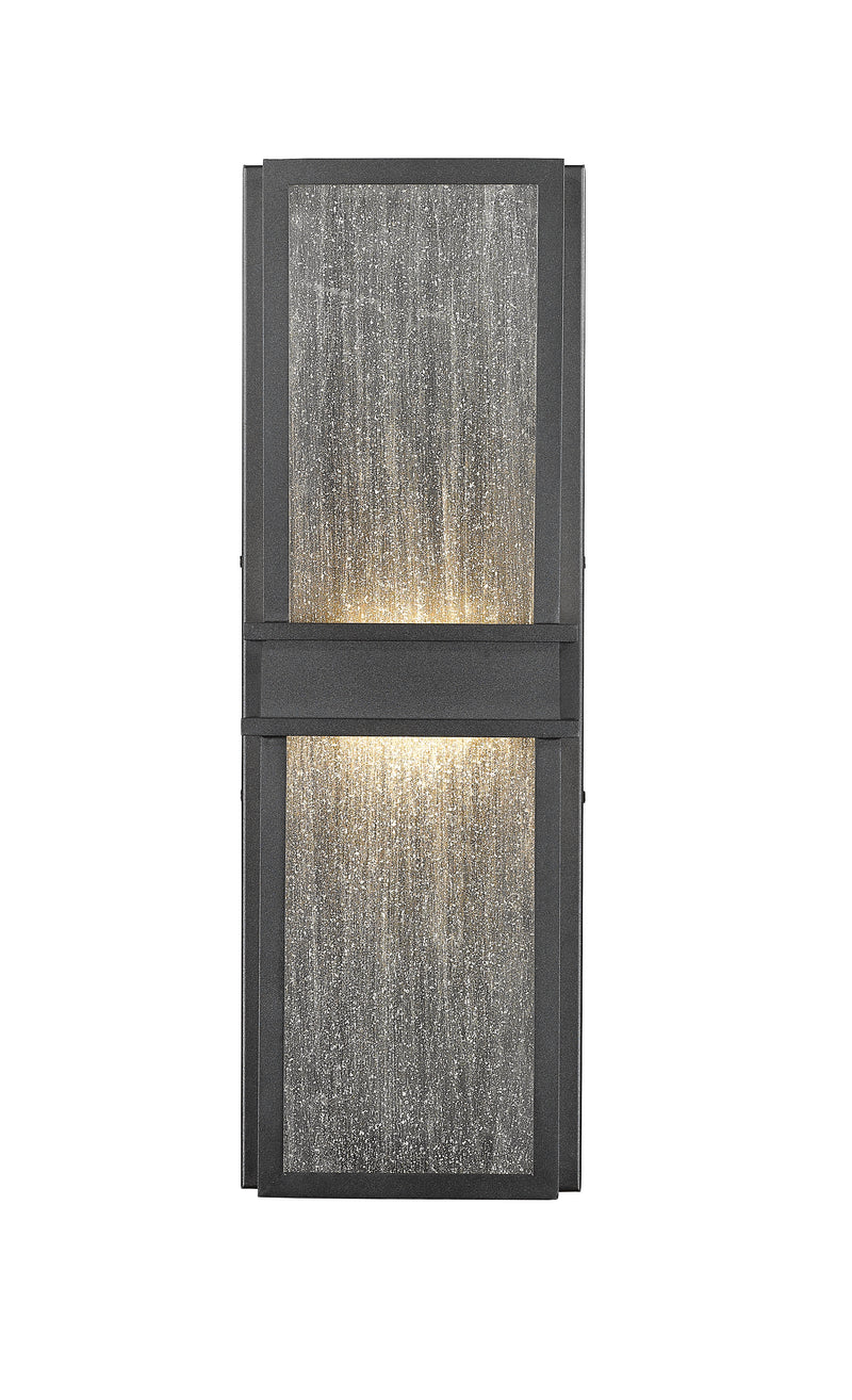 Eclipse 2 Light 8" Outdoor Wall Light in Black