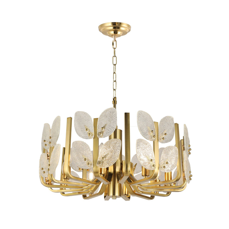 Brass Tax 8-Light 26" Chandelier in Satin Brass