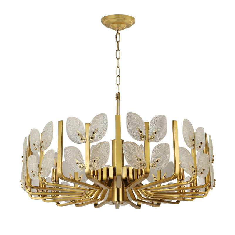 Brass Tax 11-Light 35.4" Chandelier in Satin Brass