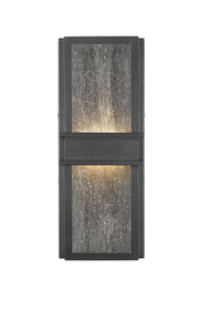Eclipse 2 Light 7" Outdoor Wall Light in Black