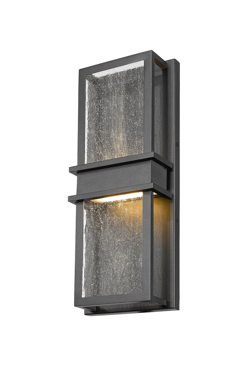 Eclipse 2 Light 7" Outdoor Wall Light in Black