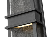 Eclipse 2 Light 7" Outdoor Wall Light in Black