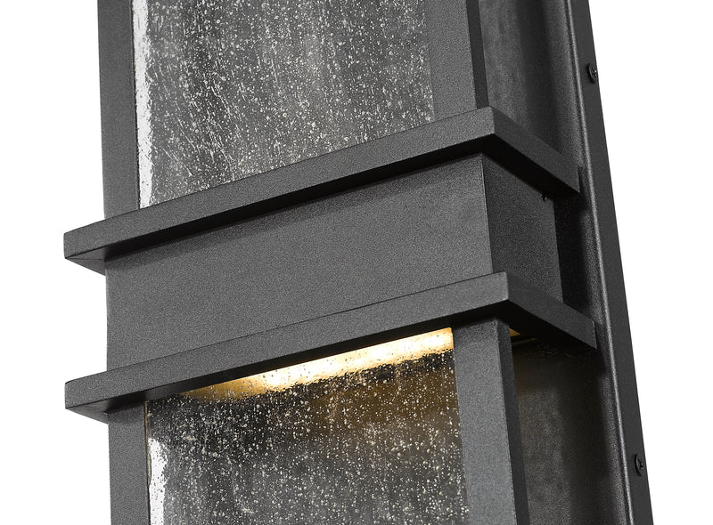 Eclipse 2 Light 7" Outdoor Wall Light in Black