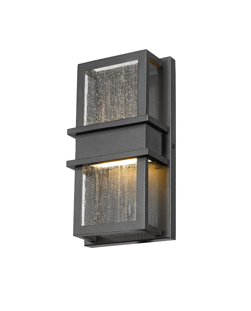 Eclipse 2 Light 6.25" Outdoor Wall Light in Black