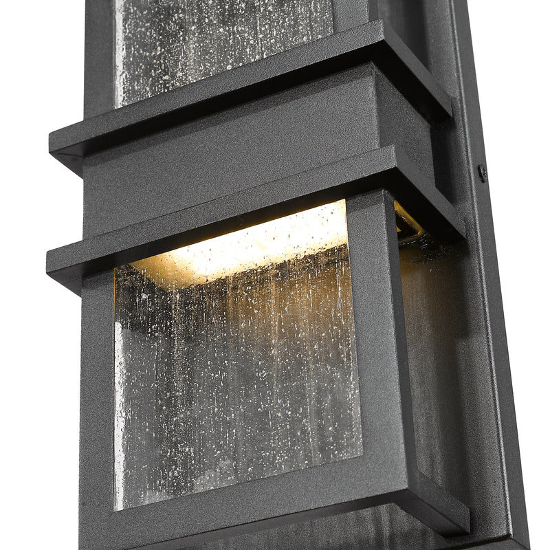 Eclipse 2 Light 6.25" Outdoor Wall Light in Black