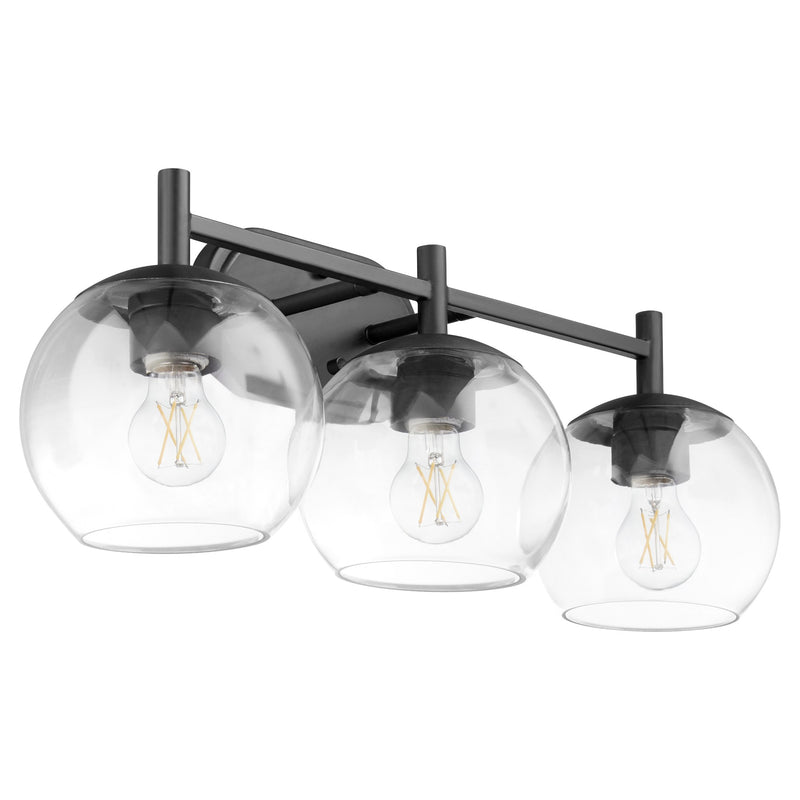 Lyon 3 Light Vanity Light in Matte Black