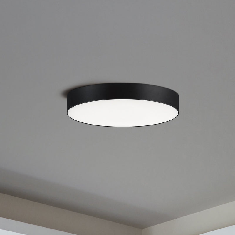 Trim 5" Round LED Flush Mount 0-10V Dimming in Black