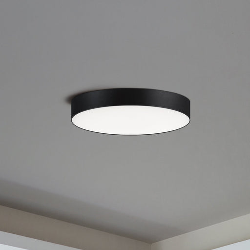 Trim 5" Round LED Flush Mount 0-10V Dimming in Black