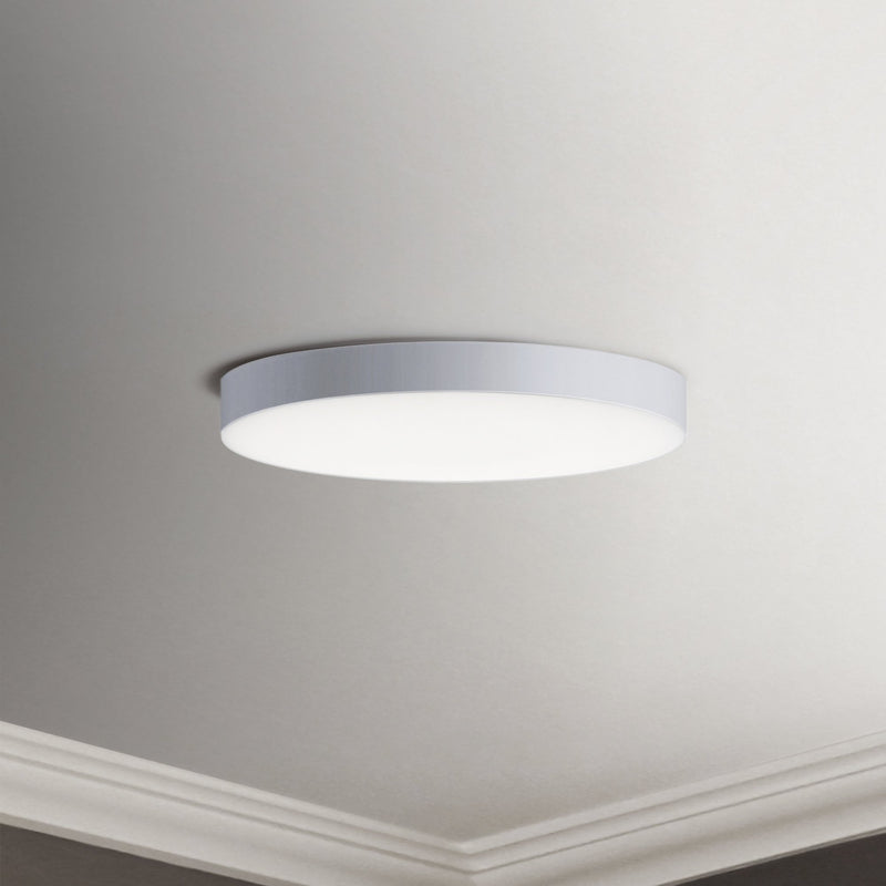 Trim 7" Round LED Flush Mount 0-10V Dimming in White