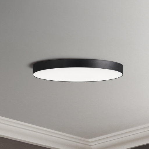 Trim 9" Round LED Flush Mount 0-10V Dimming in Black